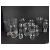 Clear Glass Vases (Lot of 11)
