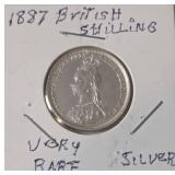 1887 British Shilling - Silver - Rare