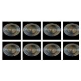 Ribbed 8" Salad Plates - 12 Pieces