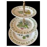 Poppytrail by Metlox "Happy Time" Three Tiered Serving Dish