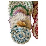 Assortment of Vintage Crochet Pot Holders & Doilies