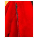 Vince Camuto Red Faux Fur Hooded Jacket - Size M