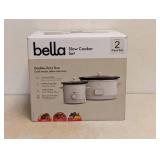 BELLA SLOW COOKER 2 PIECE SET