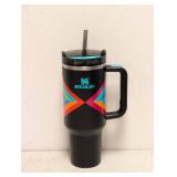 NEW STANLEY QUENCHER H2.0 TUMBLER 40OZ. BLACK/MULTICOLOR