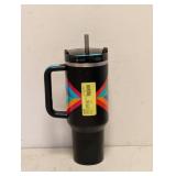 NEW STANLEY QUENCHER H2.0 TUMBLER 40OZ. BLACK/MULTICOLOR