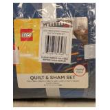 NEW LEGO QUILT AND SHAM SET FULL/TWIN