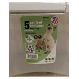 NEW 5LBS PET FOOD CONTAINER