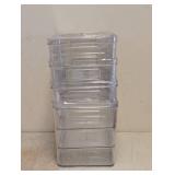 NEW MAINSTAYS LARGE DEEP ORGANIZING BINS SET 4PC