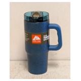 NEW OZARK TRAIL 18OZ. TUMBLER WITH HANDLE BLUE
