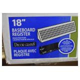 18" baseboard register