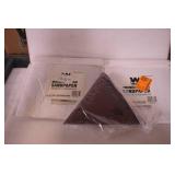 WEN 6377SP120 Drywall Sander 120-Grit Hook and Loop 11-1/4 Inch Triangle Sandpaper, 10-Pack (2 packs)