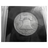 1950 D Franklin Half Dollar In A Holder