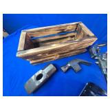 Assorted Tools, Grease Gun, Caulking Gun, Hand Saws Etc.