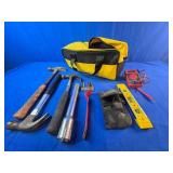 Tool Bag Full of Assorted Tools, Hammers, Level, Bits, Volt Meter, Etc.