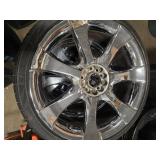 (4) 235/35ZR20 Tires on 20" 7 Spoke Chrome Wheels