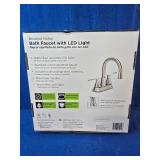 Homewerks Brushed Nickel Bath Faucet with LED Light