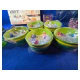 Assorted Dishware, Specialty Glasses, New Bowls, Ice Bin Etc.