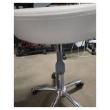 Adjustable Rolling Stool with Backrest