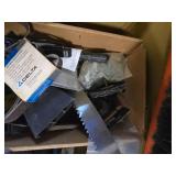 Box of misc Tools/ Drill bits/ saw
