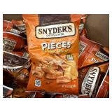 Box Of Snyders Cheddar Cheese Pretzel Pieces