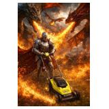 ONE+ 18V 13 in. Cordless Battery Walk Behind Push Lawn Mower with batterysee description