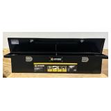 ^Northern Tool + Equipment Slim Low-Profile Crossover Truck Toolbox, 69in. x 12in. x 13in., Aluminum, Gloss Black, Paddle Latches #41867 Msrp $399.99
