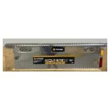 ^Northern Tool + Equipment Deep Low-Profile Crossover Truck Toolbox with Removable Tray, 69in. x 20in. x 19in., Aluminum, Diamond Plate, Shotgun Latches #42351 Msrp $489.99