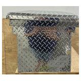 ^Northern Tool + Equipment Deep Low-Profile Crossover Truck Toolbox with Removable Tray, 69in. x 20in. x 19in., Aluminum, Diamond Plate, Shotgun Latches #42351 Msrp $489.99