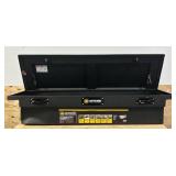 ^Northern Tool + Equipment Low-Profile Crossover Truck Toolbox with Removable Tray, 69in. x 20in. x 13in., Aluminum, Textured Matte Black, Pull Handle Latches #41915 Msrp $459.99