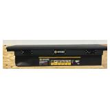 ^Northern Tool + Equipment Low-Profile Crossover Truck Toolbox with Removable Tray, 69in. x 20in. x 13in., Aluminum, Textured Matte Black, Pull Handle Latches #41915 Msrp $459.99