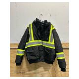 * Work King Safety black quilted high-visibility bomber jacket (read description)