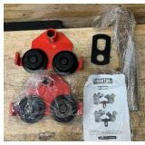 Ironton Adjustable Push Trolley, 2200-Lb. Capacity, Fits 3in. 8in.W I-Beam #57075 Msrp $79.99