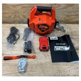 Mile Marker Rhino Pull 1000 24 Volt DC Portable Winch, 1,000-Lb. Capacity, 39ft. Synthetic Rope, Model# 71-1000 #112397 Msrp $629.00