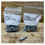 Lot of 40 Grade 5 Carriage Bolt 1/4 20x1 3/4