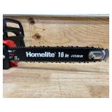 Homelite 16 Inch Chain Saw - Electric MSRP $129
