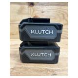 2 Klutch 20V 2.0Ah Lithium-Ion Batteries