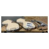 *The Cloud Series 2-Tier Left Blind Corner Optimizer for 15" Minimum Face Frame Opening Width x 24-1/2" to 30-5/16" Height, Light Brown Maple/Chrome Msrp $573.13