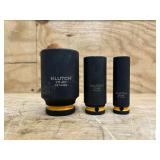 Klutch deep impact sockets (lot of 3)