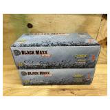 DASH Black Maxx Nitrile Disposable Exam Grade Disposable Gloves, Black, 5 mil, 100/Box, Large (lot of 2)
