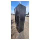 8-Door Black Steel Storage Cabinet - Locking, 32W x 78H x 18D