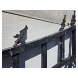 Wrought Iron Gate with Deer Silhouette Oval Medallion - Outdoor Fence Panel