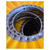 Zanon Brush Works Wheel Brush - 6 3/8 in Dia x 25 in Nylon Bristles P/N 44424 Made in USA