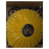 Zanon Brush Works Wheel Brush - 6 3/8 in Dia x 25 in Nylon Bristles P/N 44424 Made in USA