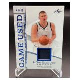 Nikola Jokic /65 Game Used Relic 2025 Leaf memorabilisa #GM-34 Numbered 44/65 Basketball Card