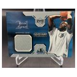 Kevin Garnett Shooting Shirt Relic 2002 Upper Deck Ovation Authentics #KG-S Minnesota Timberwolves Basketball Card