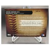 Jose Berrios Auto Relic /99 2015 Bowman Inception #IAR-JB Numbered 53/99 Minnesota Twins Baseball Card