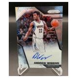 Andrew Wiggins Auto 2017-18 Prizm Signatures #SG-AW Minnesota Timberwolves Basketball Card