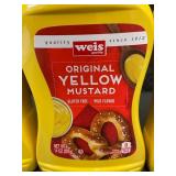 Weis Original Yellow Mustard 14 oz - 4 Bottles