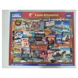 1000pc "I Love Minnesota" White Mountain Puzzle - Complete