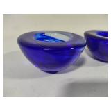 Pair of Kosta Boda Art Glass Candle Holders